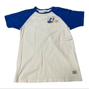 VANS X Disney Donald Duck Short Sleeve T-Shirt Men's Size Large White Blue